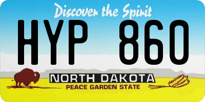 ND license plate HYP860