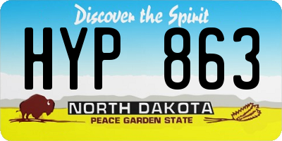 ND license plate HYP863