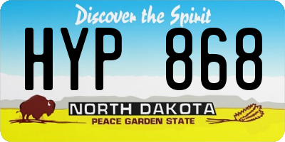 ND license plate HYP868