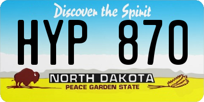 ND license plate HYP870
