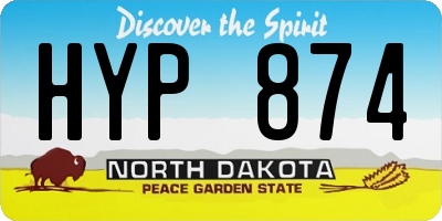 ND license plate HYP874