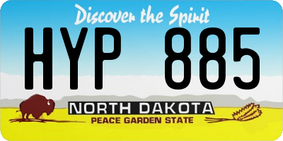 ND license plate HYP885