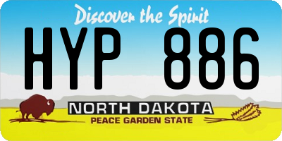 ND license plate HYP886