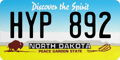 ND license plate HYP892