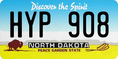 ND license plate HYP908
