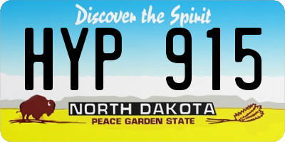 ND license plate HYP915
