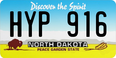 ND license plate HYP916