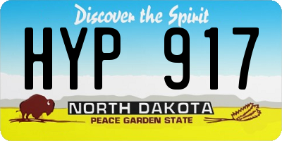 ND license plate HYP917
