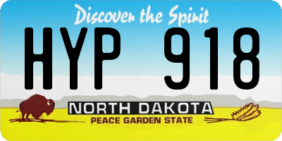 ND license plate HYP918