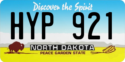 ND license plate HYP921