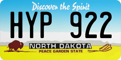 ND license plate HYP922