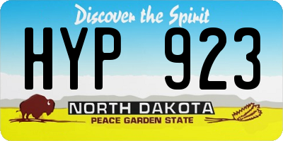 ND license plate HYP923