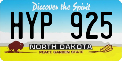 ND license plate HYP925