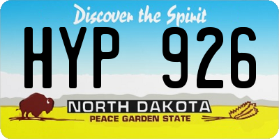 ND license plate HYP926