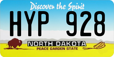 ND license plate HYP928
