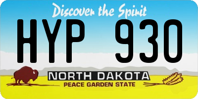ND license plate HYP930