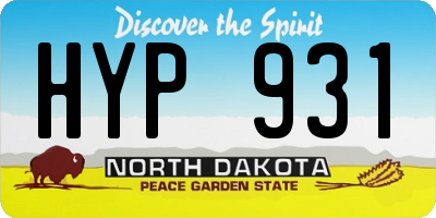 ND license plate HYP931