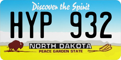 ND license plate HYP932