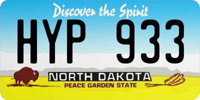 ND license plate HYP933