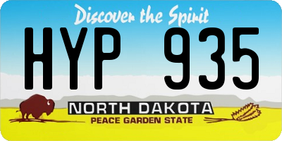 ND license plate HYP935
