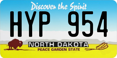 ND license plate HYP954