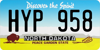 ND license plate HYP958