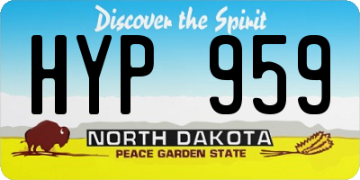 ND license plate HYP959