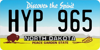 ND license plate HYP965