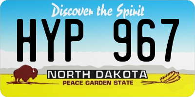 ND license plate HYP967
