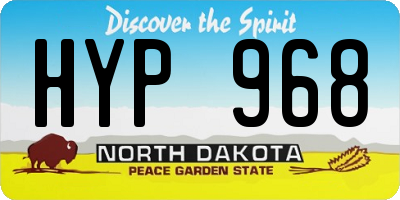 ND license plate HYP968