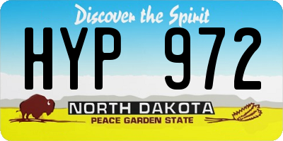 ND license plate HYP972