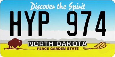 ND license plate HYP974