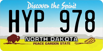 ND license plate HYP978