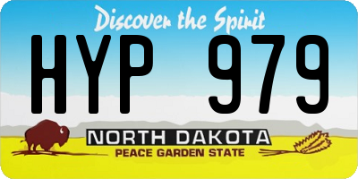 ND license plate HYP979