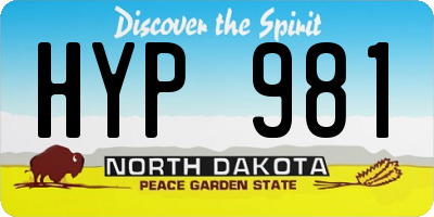 ND license plate HYP981