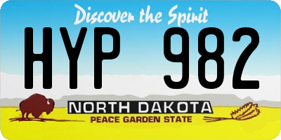ND license plate HYP982