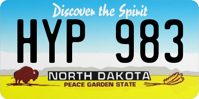 ND license plate HYP983