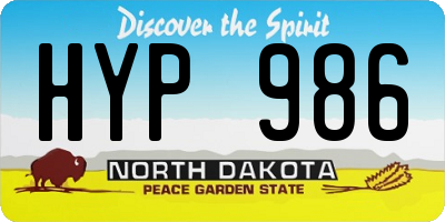 ND license plate HYP986