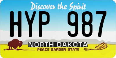 ND license plate HYP987