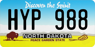 ND license plate HYP988