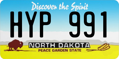 ND license plate HYP991