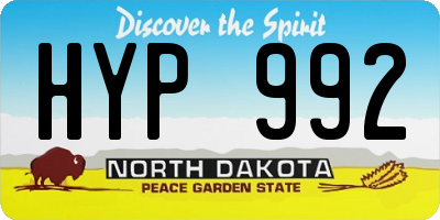 ND license plate HYP992