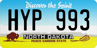 ND license plate HYP993