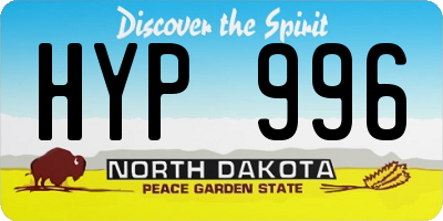 ND license plate HYP996