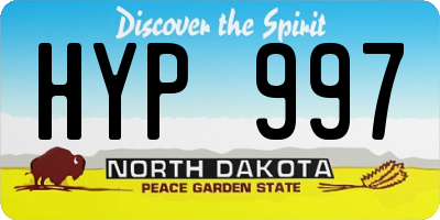 ND license plate HYP997