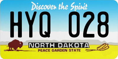 ND license plate HYQ028