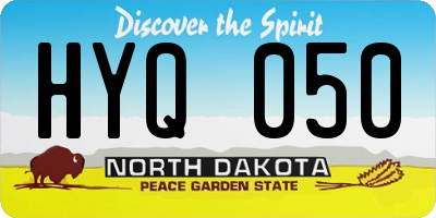 ND license plate HYQ050