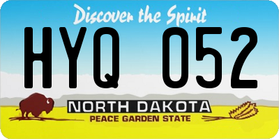 ND license plate HYQ052
