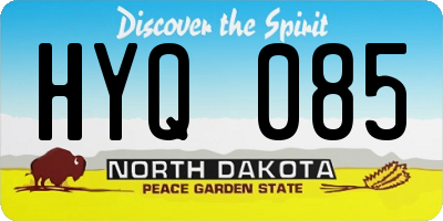 ND license plate HYQ085