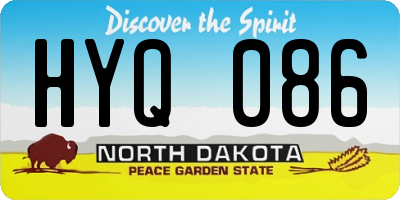 ND license plate HYQ086